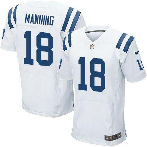 Nike Colts #18 Peyton Manning White Men's Stitched NFL Elite Jersey Nike Colts #18 Peyton Manning White Men's Stitched NFL Elite Jersey