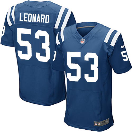 Nike Colts #53 Darius Leonard Royal Blue Team Color Men's Stitched NFL Elite Jersey Nike Colts #53 Darius Leonard Royal Blue Team Color Men's Stitched NFL Elite Jersey