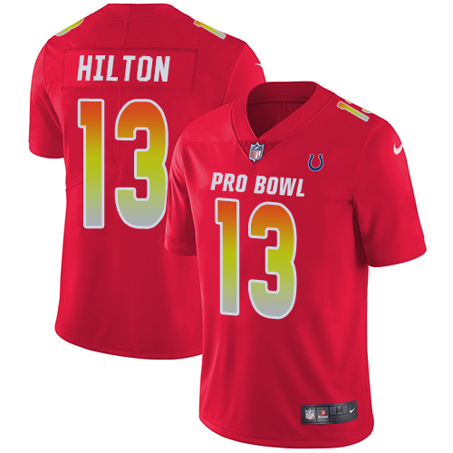Nike Colts #13 T.Y. Hilton Red Men's Stitched NFL Limited AFC 2018 Pro Bowl Jersey Nike Colts #13 T.Y. Hilton Red Men's Stitched NFL Limited AFC 2018 Pro Bowl Jersey