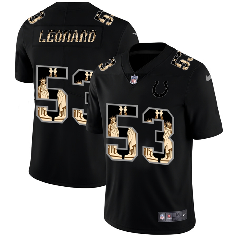 Indianapolis Colts #53 Darius Leonard Carbon Black Vapor Statue Of Liberty Limited NFL Jersey Indianapolis Colts #53 Darius Leonard Carbon Black Vapor Statue Of Liberty Limited NFL Jersey