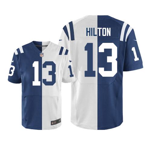 Nike Colts #13 T.Y. Hilton Royal Blue/White Men's Stitched NFL Elite Split Jersey Nike Colts #13 T.Y. Hilton Royal Blue/White Men's Stitched NFL Elite Split Jersey