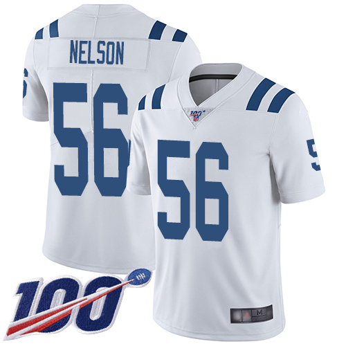 Nike Colts #56 Quenton Nelson White Men's Stitched NFL 100th Season Vapor Limited Jersey Nike Colts #56 Quenton Nelson White Men's Stitched NFL 100th Season Vapor Limited Jersey