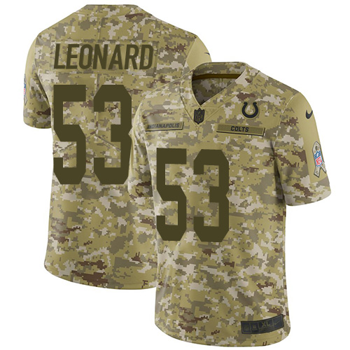 Nike Colts #53 Darius Leonard Camo Men's Stitched NFL Limited 2018 Salute To Service Jersey Nike Colts #53 Darius Leonard Camo Men's Stitched NFL Limited 2018 Salute To Service Jersey