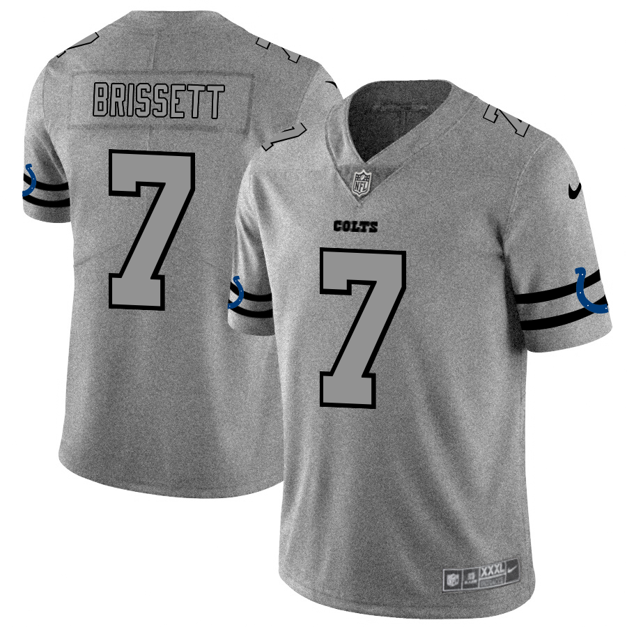 Indianapolis Colts #7 Jacoby Brissett Men's Nike Gray Gridiron II Vapor Untouchable Limited NFL Jersey Indianapolis Colts #7 Jacoby Brissett Men's Nike Gray Gridiron II Vapor Untouchable Limited NFL Jersey
