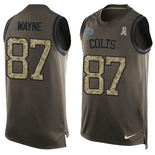 Nike Colts #87 Reggie Wayne Green Men's Stitched NFL Limited Salute To Service Tank Top Jersey Nike Colts #87 Reggie Wayne Green Men's Stitched NFL Limited Salute To Service Tank Top Jersey