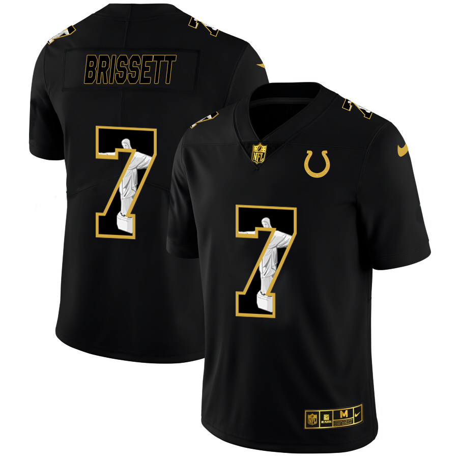 Indianapolis Colts #7 Jacoby Brissett Men's Nike Carbon Black Vapor Cristo Redentor Limited NFL Jersey Indianapolis Colts #7 Jacoby Brissett Men's Nike Carbon Black Vapor Cristo Redentor Limited NFL Jersey
