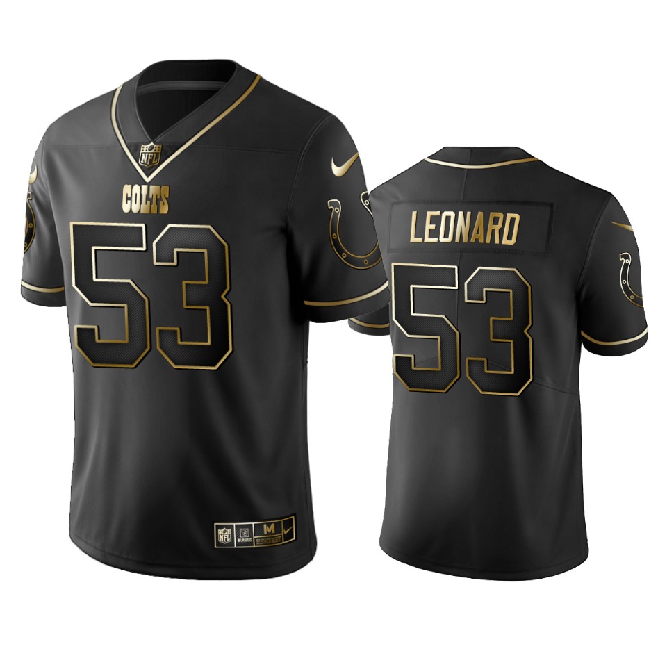 Colts #53 Darius Leonard Men's Stitched NFL Vapor Untouchable Limited Black Golden Jersey Colts #53 Darius Leonard Men's Stitched NFL Vapor Untouchable Limited Black Golden Jersey
