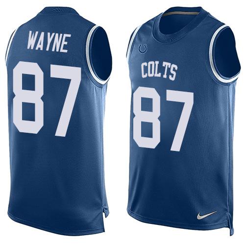 Nike Colts #87 Reggie Wayne Royal Blue Team Color Men's Stitched NFL Limited Tank Top Jersey Nike Colts #87 Reggie Wayne Royal Blue Team Color Men's Stitched NFL Limited Tank Top Jersey