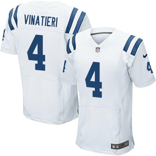 Nike Colts #4 Adam Vinatieri White Men's Stitched NFL Elite Jersey Nike Colts #4 Adam Vinatieri White Men's Stitched NFL Elite Jersey