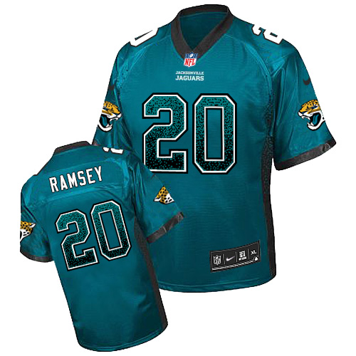 Nike Jaguars #20 Jalen Ramsey Teal Green Alternate Men's Stitched NFL Elite Drift Fashion Jersey Nike Jaguars #20 Jalen Ramsey Teal Green Alternate Men's Stitched NFL Elite Drift Fashion Jersey