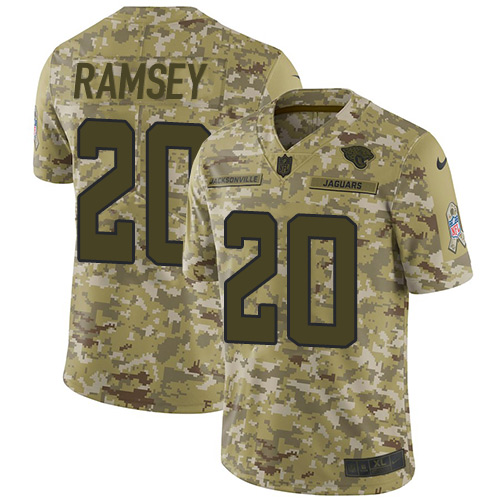 Nike Jaguars #20 Jalen Ramsey Camo Men's Stitched NFL Limited 2018 Salute To Service Jersey Nike Jaguars #20 Jalen Ramsey Camo Men's Stitched NFL Limited 2018 Salute To Service Jersey
