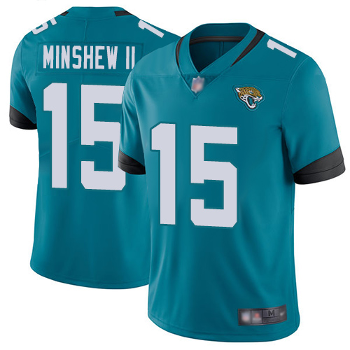 Nike Jaguars #15 Gardner Minshew II Teal Green Alternate Men's Stitched NFL Vapor Untouchable Limited Jersey Nike Jaguars #15 Gardner Minshew II Teal Green Alternate Men's Stitched NFL Vapor Untouchable Limited Jersey