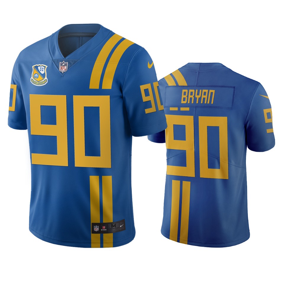 Jacksonville Jaguars #90 Taven Bryan Royal Vapor Limited City Edition NFL Jersey Jacksonville Jaguars #90 Taven Bryan Royal Vapor Limited City Edition NFL Jersey