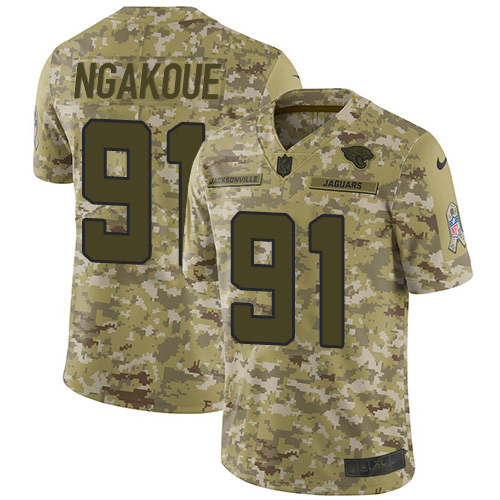 Nike Jaguars #91 Yannick Ngakoue Camo Men's Stitched NFL Limited 2018 Salute To Service Jersey Nike Jaguars #91 Yannick Ngakoue Camo Men's Stitched NFL Limited 2018 Salute To Service Jersey