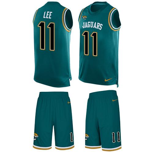 Nike Jaguars #11 Marqise Lee Teal Green Alternate Men's Stitched NFL Limited Tank Top Suit Jersey Nike Jaguars #11 Marqise Lee Teal Green Alternate Men's Stitched NFL Limited Tank Top Suit Jersey