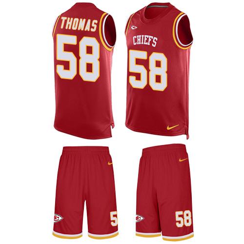 Nike Chiefs #58 Derrick Thomas Red Team Color Men's Stitched NFL Limited Tank Top Suit Jersey Nike Chiefs #58 Derrick Thomas Red Team Color Men's Stitched NFL Limited Tank Top Suit Jersey