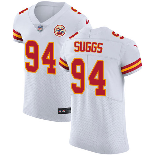 Nike Chiefs #94 Terrell Suggs White Men's Stitched NFL New Elite Jersey Nike Chiefs #94 Terrell Suggs White Men's Stitched NFL New Elite Jersey