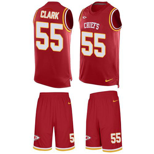 Nike Chiefs #55 Frank Clark Red Team Color Men's Stitched NFL Limited Tank Top Suit Jersey Nike Chiefs #55 Frank Clark Red Team Color Men's Stitched NFL Limited Tank Top Suit Jersey