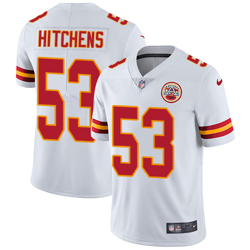 Nike Chiefs #53 Anthony Hitchens White Men's Stitched NFL Vapor Untouchable Limited Jersey Nike Chiefs #53 Anthony Hitchens White Men's Stitched NFL Vapor Untouchable Limited Jersey
