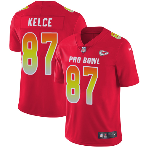 Nike Chiefs #87 Travis Kelce Red Men's Stitched NFL Limited AFC 2018 Pro Bowl Jersey Nike Chiefs #87 Travis Kelce Red Men's Stitched NFL Limited AFC 2018 Pro Bowl Jersey