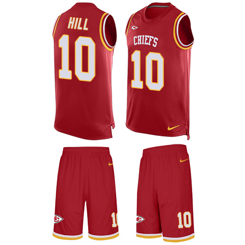 Nike Chiefs #10 Tyreek Hill Red Team Color Men's Stitched NFL Limited Tank Top Suit Jersey Nike Chiefs #10 Tyreek Hill Red Team Color Men's Stitched NFL Limited Tank Top Suit Jersey