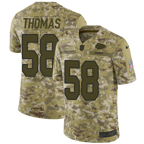 Nike Chiefs #58 Derrick Thomas Camo Men's Stitched NFL Limited 2018 Salute To Service Jersey Nike Chiefs #58 Derrick Thomas Camo Men's Stitched NFL Limited 2018 Salute To Service Jersey