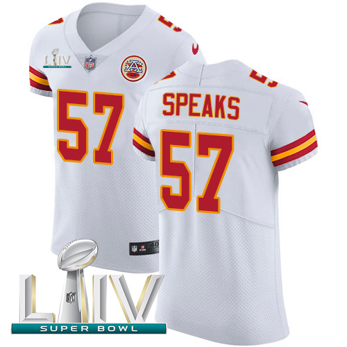 Nike Chiefs #57 Breeland Speaks White Super Bowl LIV 2020 Men's Stitched NFL New Elite Jersey Nike Chiefs #57 Breeland Speaks White Super Bowl LIV 2020 Men's Stitched NFL New Elite Jersey