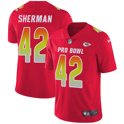 Nike Chiefs #42 Anthony Sherman Red Men's Stitched NFL Limited AFC 2019 Pro Bowl Jersey Nike Chiefs #42 Anthony Sherman Red Men's Stitched NFL Limited AFC 2019 Pro Bowl Jersey