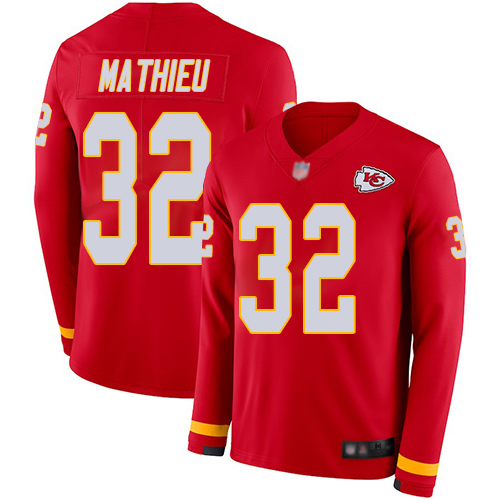 Nike Chiefs #32 Tyrann Mathieu Red Team Color Men's Stitched NFL Limited Therma Long Sleeve Jersey Nike Chiefs #32 Tyrann Mathieu Red Team Color Men's Stitched NFL Limited Therma Long Sleeve Jersey