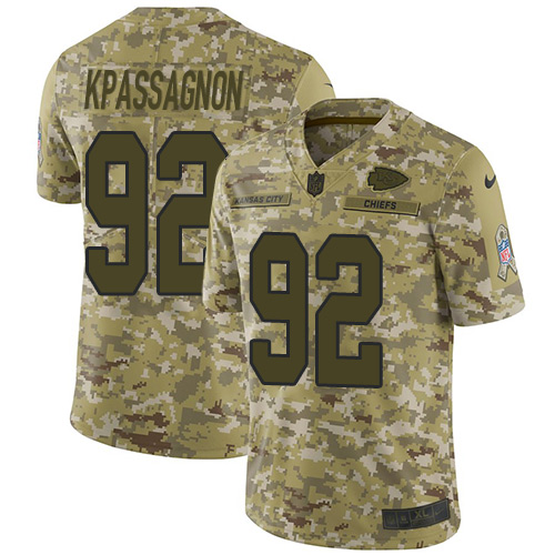 Nike Chiefs #92 Tanoh Kpassagnon Camo Men's Stitched NFL Limited 2018 Salute To Service Jersey Nike Chiefs #92 Tanoh Kpassagnon Camo Men's Stitched NFL Limited 2018 Salute To Service Jersey