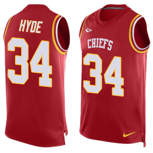Nike Chiefs #34 Carlos Hyde Red Team Color Men's Stitched NFL Limited Tank Top Jersey Nike Chiefs #34 Carlos Hyde Red Team Color Men's Stitched NFL Limited Tank Top Jersey