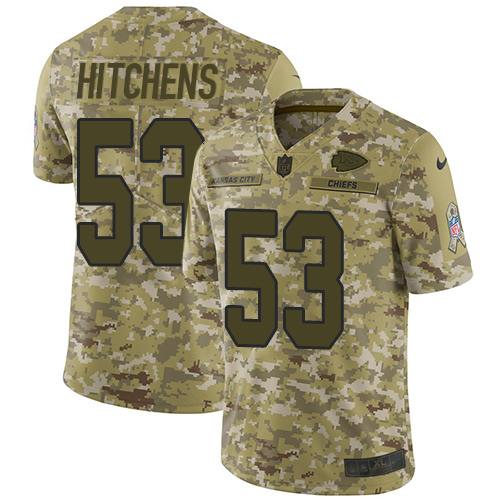 Nike Chiefs #53 Anthony Hitchens Camo Men's Stitched NFL Limited 2018 Salute To Service Jersey Nike Chiefs #53 Anthony Hitchens Camo Men's Stitched NFL Limited 2018 Salute To Service Jersey