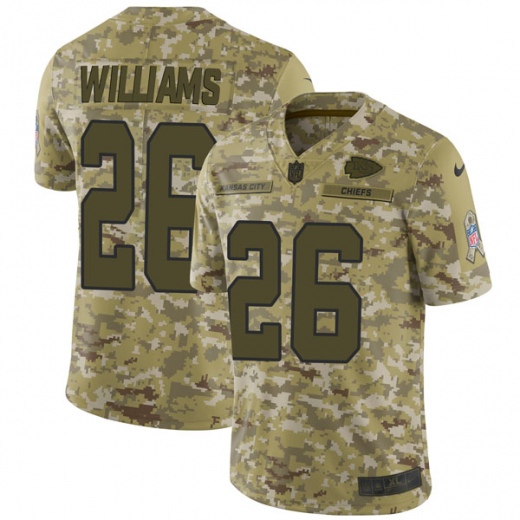 Nike Chiefs #26 Damien Williams Camo Men's Stitched NFL Limited 2018 Salute To Service Jersey Nike Chiefs #26 Damien Williams Camo Men's Stitched NFL Limited 2018 Salute To Service Jersey