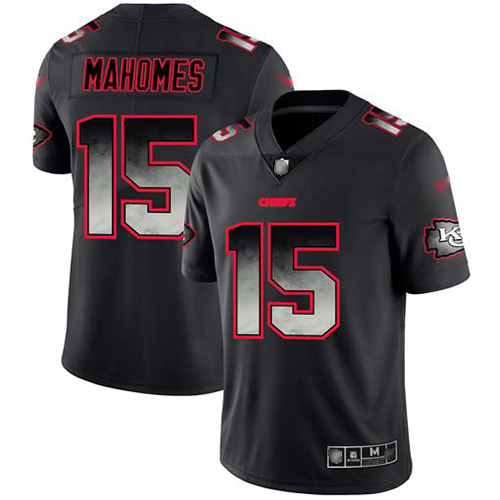 Nike Chiefs #15 Patrick Mahomes Black Men's Stitched NFL Vapor Untouchable Limited Smoke Fashion Jersey Nike Chiefs #15 Patrick Mahomes Black Men's Stitched NFL Vapor Untouchable Limited Smoke Fashion Jersey