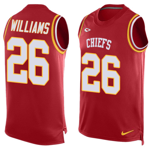Nike Chiefs #26 Damien Williams Red Team Color Men's Stitched NFL Limited Tank Top Jersey Nike Chiefs #26 Damien Williams Red Team Color Men's Stitched NFL Limited Tank Top Jersey