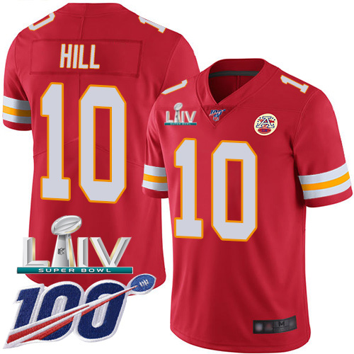 Nike Chiefs #10 Tyreek Hill Red Super Bowl LIV 2020 Team Color Men's Stitched NFL 100th Season Vapor Untouchable Limited Jersey Nike Chiefs #10 Tyreek Hill Red Super Bowl LIV 2020 Team Color Men's Stitched NFL 100th Season Vapor Untouchable Limited Jersey