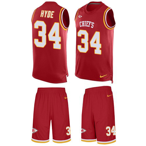 Nike Chiefs #34 Carlos Hyde Red Team Color Men's Stitched NFL Limited Tank Top Suit Jersey Nike Chiefs #34 Carlos Hyde Red Team Color Men's Stitched NFL Limited Tank Top Suit Jersey