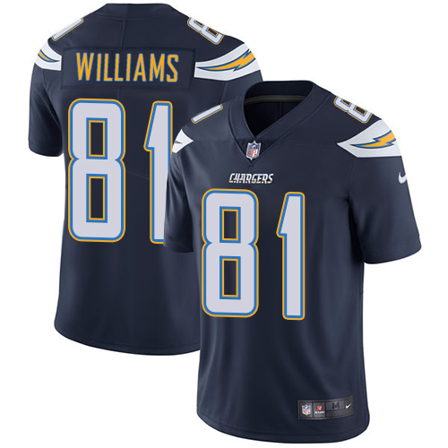 Nike Chargers #81 Mike Williams Navy Blue Team Color Men's Stitched NFL Vapor Untouchable Limited Jersey Nike Chargers #81 Mike Williams Navy Blue Team Color Men's Stitched NFL Vapor Untouchable Limited Jersey