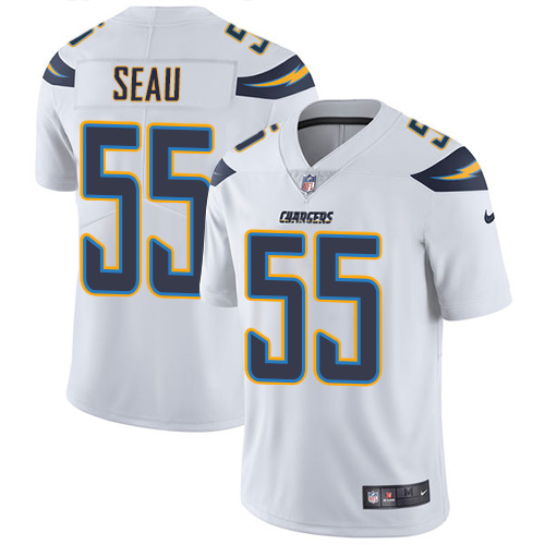 Nike Chargers #55 Junior Seau White Men's Stitched NFL Vapor Untouchable Limited Jersey Nike Chargers #55 Junior Seau White Men's Stitched NFL Vapor Untouchable Limited Jersey