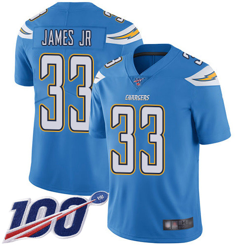 Nike Chargers #33 Derwin James Jr Electric Blue Alternate Men's Stitched NFL 100th Season Vapor Limited Jersey Nike Chargers #33 Derwin James Jr Electric Blue Alternate Men's Stitched NFL 100th Season Vapor Limited Jersey