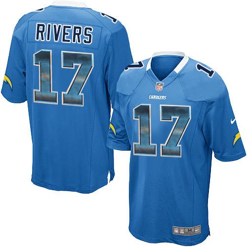 Nike Chargers #17 Philip Rivers Electric Blue Alternate Men's Stitched NFL Limited Strobe Jersey Nike Chargers #17 Philip Rivers Electric Blue Alternate Men's Stitched NFL Limited Strobe Jersey