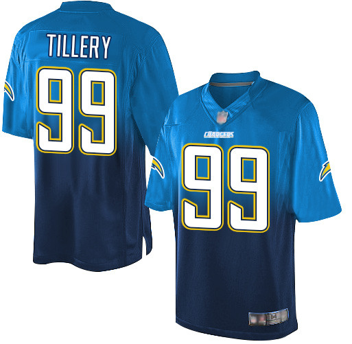 Nike Chargers #99 Jerry Tillery Electric Blue/Navy Blue Men's Stitched NFL Elite Fadeaway Fashion Jersey Nike Chargers #99 Jerry Tillery Electric Blue/Navy Blue Men's Stitched NFL Elite Fadeaway Fashion Jersey
