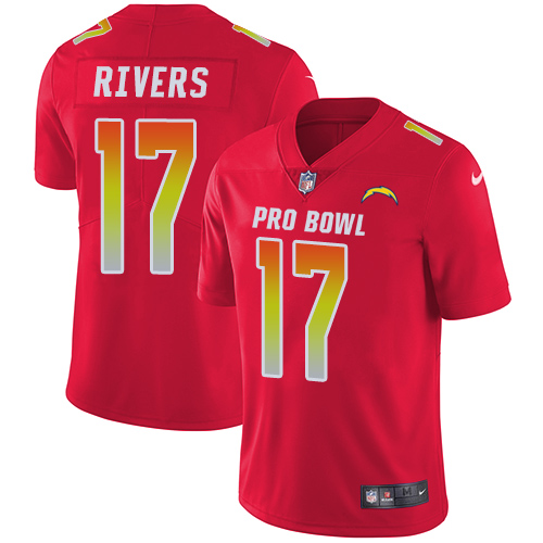 Nike Chargers #17 Philip Rivers Red Men's Stitched NFL Limited AFC 2018 Pro Bowl Jersey Nike Chargers #17 Philip Rivers Red Men's Stitched NFL Limited AFC 2018 Pro Bowl Jersey