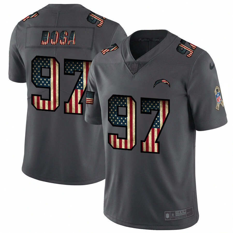 Los Angeles Chargers #97 Joey Bosa Nike 2018 Salute to Service Retro USA Flag Limited NFL Jersey Los Angeles Chargers #97 Joey Bosa Nike 2018 Salute to Service Retro USA Flag Limited NFL Jersey