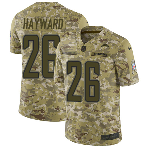 Nike Chargers #26 Casey Hayward Camo Men's Stitched NFL Limited 2018 Salute To Service Jersey Nike Chargers #26 Casey Hayward Camo Men's Stitched NFL Limited 2018 Salute To Service Jersey