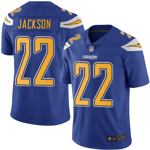Nike Chargers #22 Justin Jackson Electric Blue Men's Stitched NFL Limited Rush Jersey Nike Chargers #22 Justin Jackson Electric Blue Men's Stitched NFL Limited Rush Jersey