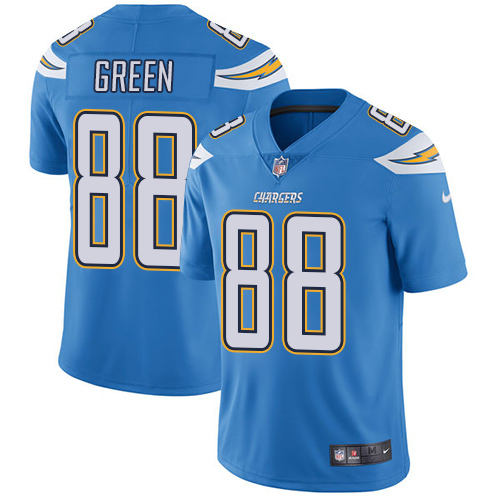 Nike Chargers #88 Virgil Green Electric Blue Alternate Men's Stitched NFL Vapor Untouchable Limited Jersey Nike Chargers #88 Virgil Green Electric Blue Alternate Men's Stitched NFL Vapor Untouchable Limited Jersey