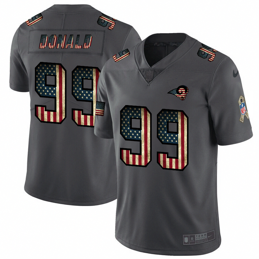 Los Angeles Rams #99 Aaron Donald Nike 2018 Salute to Service Retro USA Flag Limited NFL Jersey Los Angeles Rams #99 Aaron Donald Nike 2018 Salute to Service Retro USA Flag Limited NFL Jersey