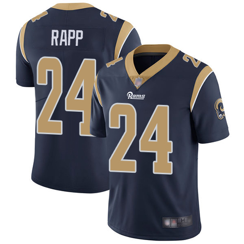 Nike Rams #24 Taylor Rapp Navy Blue Team Color Men's Stitched NFL Vapor Untouchable Limited Jersey Nike Rams #24 Taylor Rapp Navy Blue Team Color Men's Stitched NFL Vapor Untouchable Limited Jersey