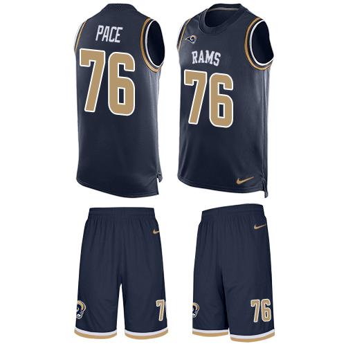 Nike Rams #76 Orlando Pace Navy Blue Team Color Men's Stitched NFL Limited Tank Top Suit Jersey Nike Rams #76 Orlando Pace Navy Blue Team Color Men's Stitched NFL Limited Tank Top Suit Jersey